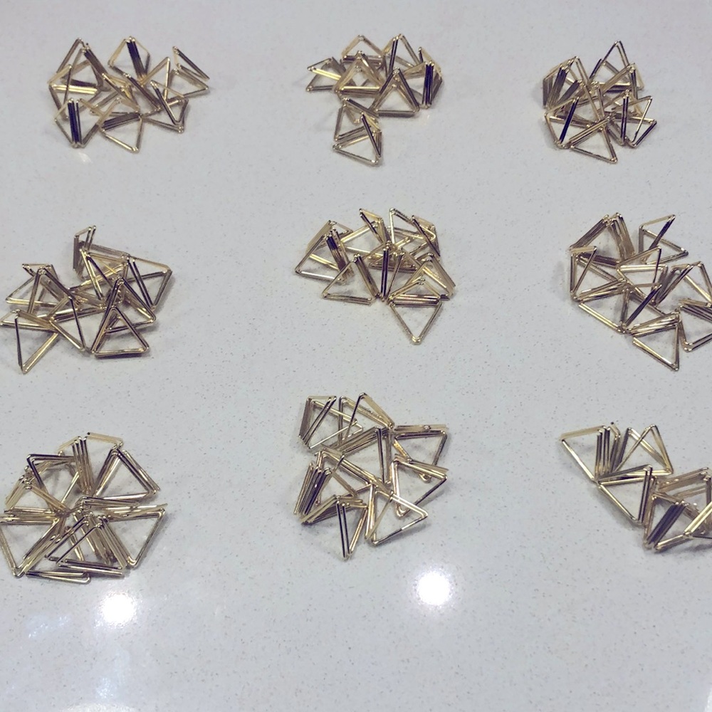 Gold place card holders - QTY 86